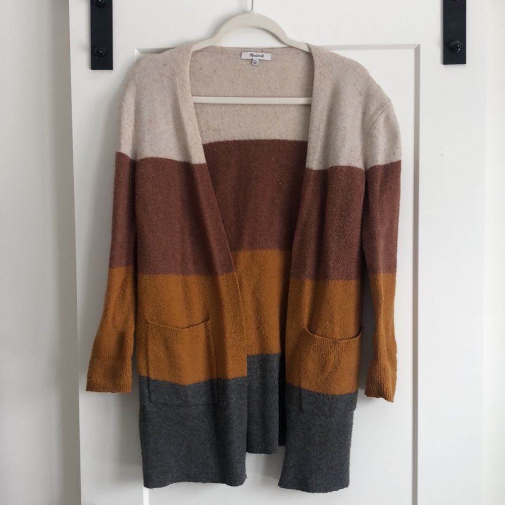 Madewell Tricolor Cardigan XXS